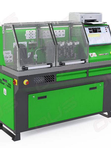 Osnovne lastnosti: Testiranje črpalk s skupnim vodom Testiranje injektorjev skupnega voda (do 6 kanalov) Boschevi elektromagnetni injektorji, kodiranje IMA Boschevi piezo injektorji, kodiranje ISA/IMA QR kodiranje elektromagnetnih in piezo injektorjev Denso Siemens/Continental piezo injektorji, kodiranje IIC Merjenje NOP in MST Testiranje I-Art in senzorjev tlaka v tirnicah Testiranje 4-pinskega injektorja CRIN 4.2 Samodejni sistem za hlajenje/ogrevanje za nadzor temperature testnega olja Izbirne funkcije: Testiranje PCV in tirnic Testiranje senzorskih črpalk (DHP1.1, HP0, HP5..7, CAT, CP2 itd.) Funkcija kodiranja Delphi C2i/C3i/C4i Sistem mazalnega olja za težke črpalke